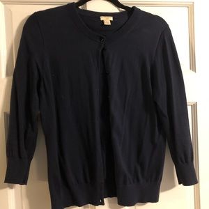 Navy JCrew cardigan